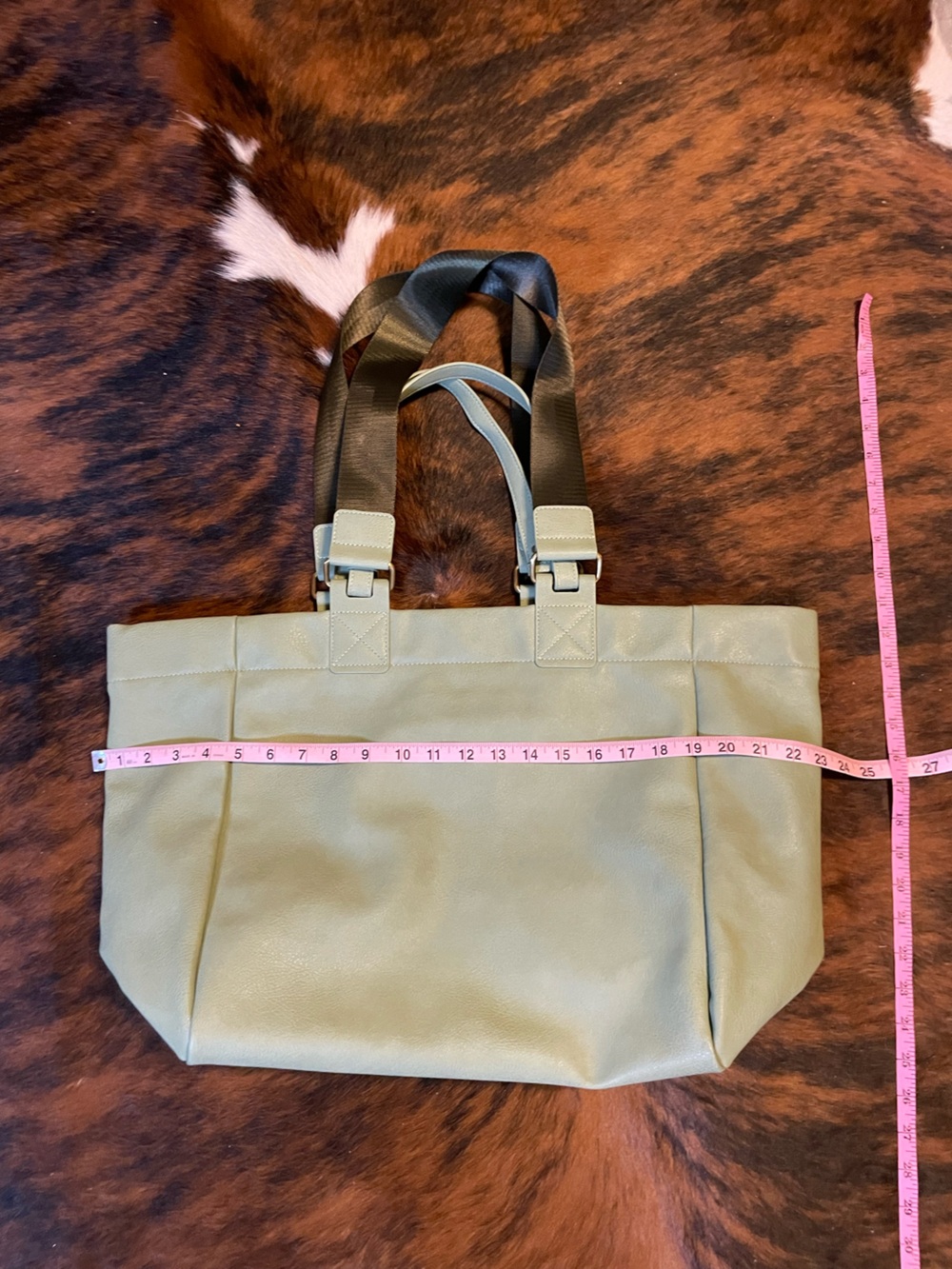 Free People Ventura Vegan Tote Bag in Sage Green - Picture 9 of 10